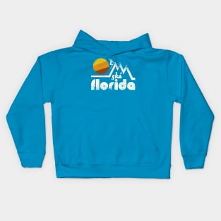 Retro Ski Florida Travel Humor Kids Hoodie